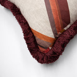 Diana Stripe Cushion, Claret