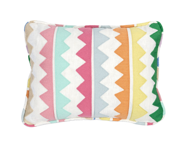 Zig Zag Embroidery Cushion, Multi