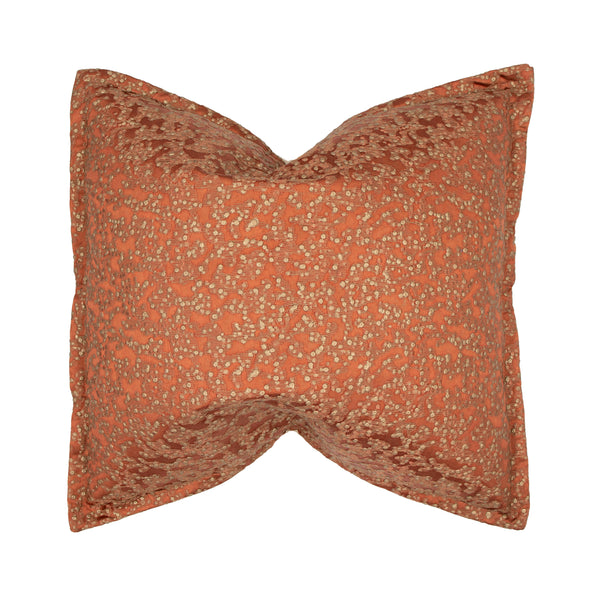 Aurum Patterned Cushion in Autumn Orange