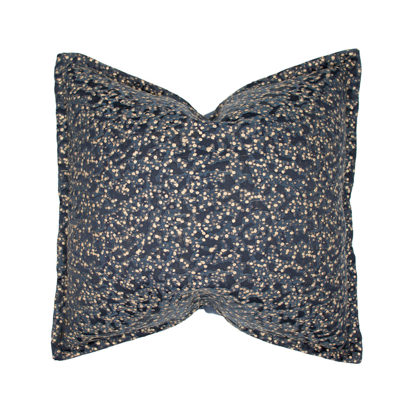 Aurum Patterned Cushion in Midnight Blue