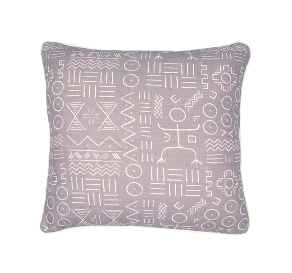 Dogon Patterned Cushion in Lilac