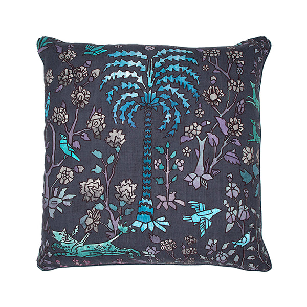 Mighty Jungle Cushion in Midnight Blue