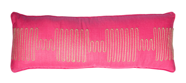 Squiggle Cushion in Magenta