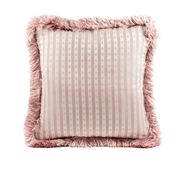 The Vale Striped Cushion with Trim in Haze